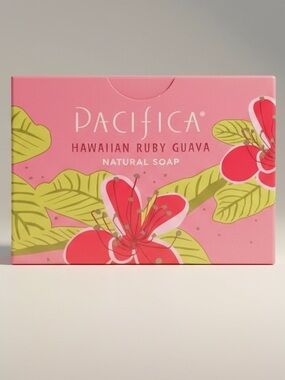 Pacifica Hawaiian Ruby Guava Natural Soap — Pink & Green Floral